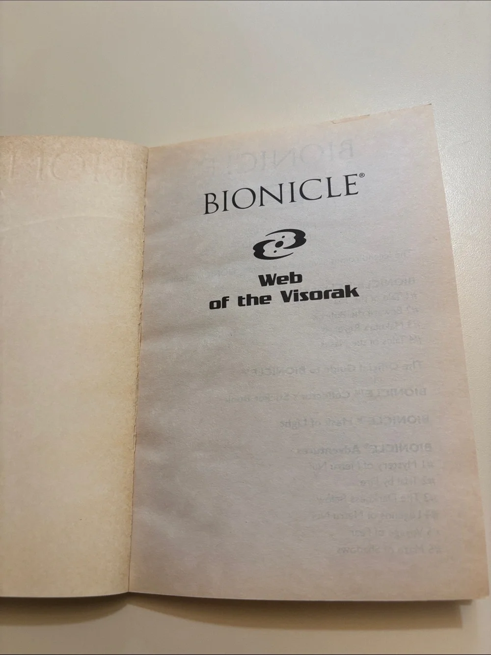 Scholastic Green BIONICLE Adventures: Web of the Visorak